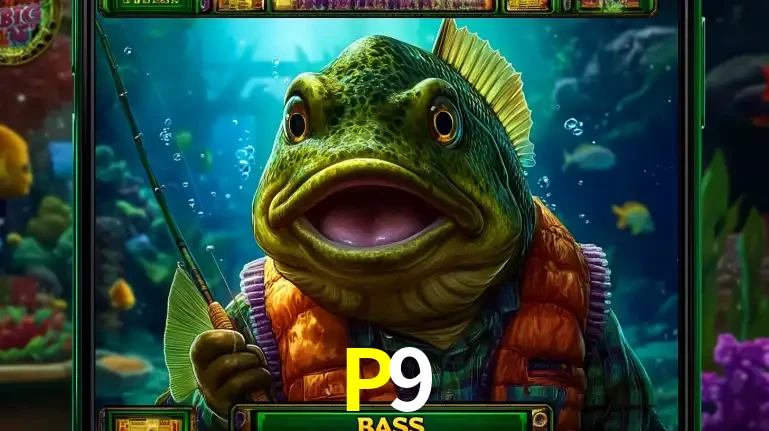 Personagem de peixe pescador do popular jogo de slot com tema de pescaria, uma das emocionantes opções de caça-níqueis para jogar e ganhar no cassino P9.
